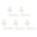 RATCHROLL 5個のプラスチックホースバーブフィッティング1/4"ホースバーブG1/8メスNPTエルボーバーブアダプタークリアPP