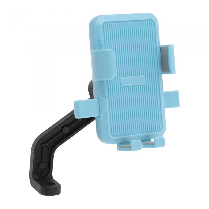 BULLSPANN バイク用スマホホルダー オートバイ ミラー スクーター用 スマホマウント 回転式自転車スクーター用電話クリップ 12-18.3 cmのスマートフォン用 ブルー