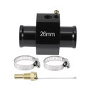 ACROPIX 12/24Vユニバーサルウォーターテンプセンサーキット 1/8"NPT 26mmブラックアダプター200'Fオン-185'Fオフ 自動車ラジエーター&エンジン冷却用