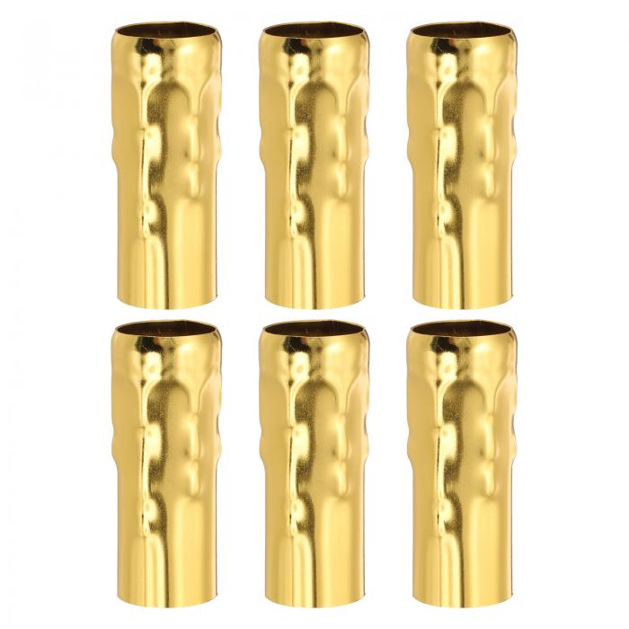 PATIKIL 60 mm トールキャンドルカバースリーブ 6個 金属 E14 シャンデリアソケットスリーブ 垂れ下が..