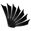 PATIKIL 4" 矢羽根 20個パック 七面鳥 羽根 アーチェリー 羽根 右翼 狩猟 ターゲット射撃用 黒