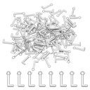 PATIKIL レター装飾 100個のアルファベット装飾イニシャルペンダント装飾バルクかわいいDIY宝石作りブレスレットイヤリングネックレスキーチェーンクラフト ダークシルバー レターl