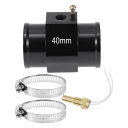 ACROPIX 12/24Vユニバーサルウォーターテンプセンサーキット 1/8"NPT 40mmブラックアダプター140'Fオン-125'Fオフ 自動車ラジエーター&エンジン冷却用
