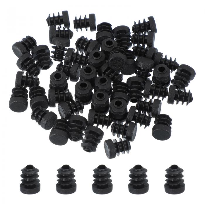 PATIKIL 1/2 "プラスチックチューブエンドキャップ 50個の丸い穴プラグ挿入物 丸い鉄管の椅子の脚 テー..