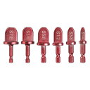 6個セット スエージングツールドリルビットセットHVAC修理用フレアリングツールチューブエキスパンダーヘックスシャンク1/4