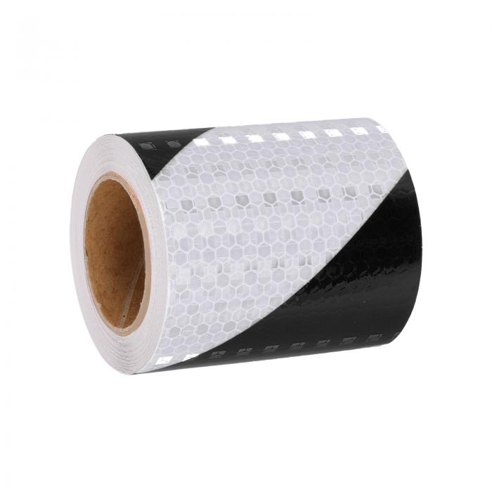 反射テープ 5m x 7.5cm 警告 安全シール ナイトリフレクタ 自己接着 トレーラ リフレクタ 綾織テープ ..