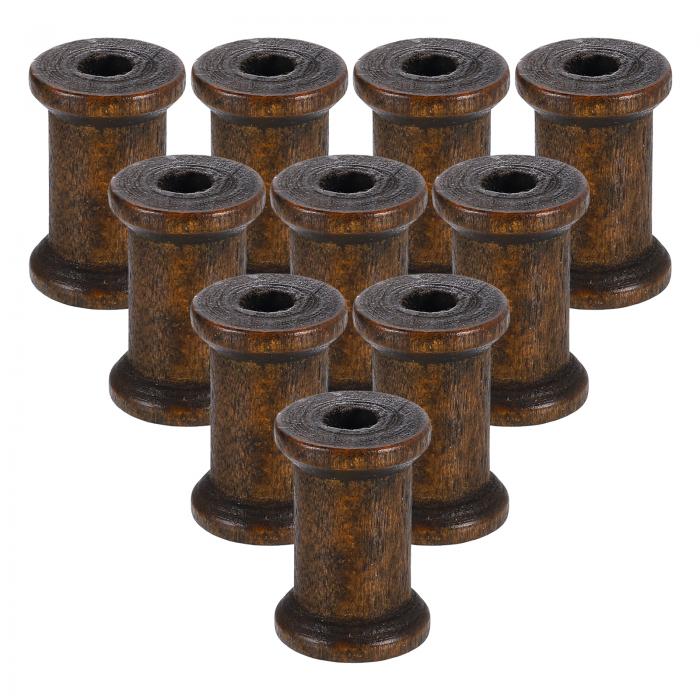 25個 木製空 スプール 0.6" x 0.9" 未仕上げ 木製スプール ワイヤー織りボビン 空 糸スプール クラフト..
