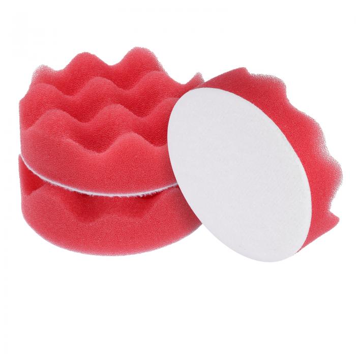 3個のバフィングスポンジパッド3"ポリッシングホイールワッフル仕上げグリッ プパッドカーバッファーポ..