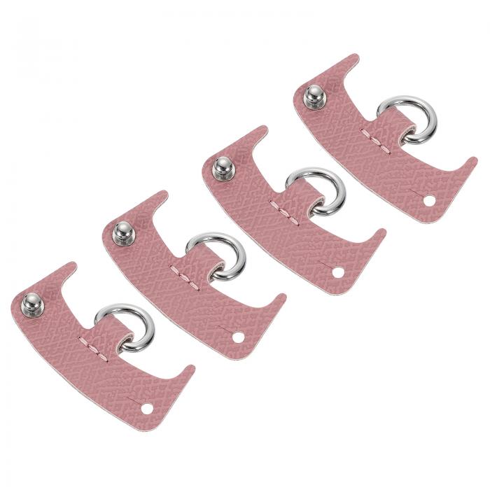 4個 レザーパースストラップ 6.4cmx2.7cm パンチフリーバックルバッグストラップ変換アクセサリー ミニ..