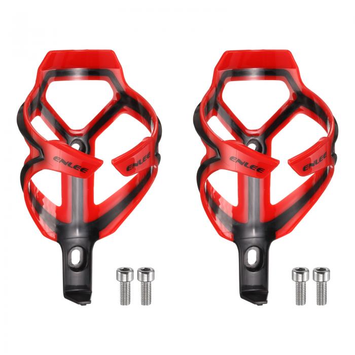 2個 自転車用ウォーターボトルホルダー 軽量自転車ボトルケージ MTB ロード グラベル用 レッド