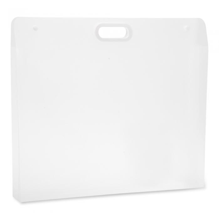 CAPASTEC アートポートフォリオフォルダー、PPアートポートフォリオW/ハンドル、防水アート収納ケース、デッサンスケッチ写真用、57x45.5cm、ホワイト