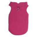 CAPASTEC 犬猫用ウォームベスト、1枚入り 小型犬猫用ジャンパー、ポーラーフリース服、冬用ジャンパーコート、冬と秋用、ローズレッド、XL