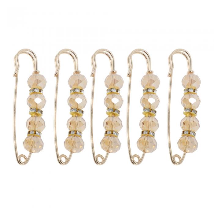 CAPASTEC 装飾用安全ピン ウエスト調整クリップ アクセサリパーツ カラフルなラインストーンメタルピン..