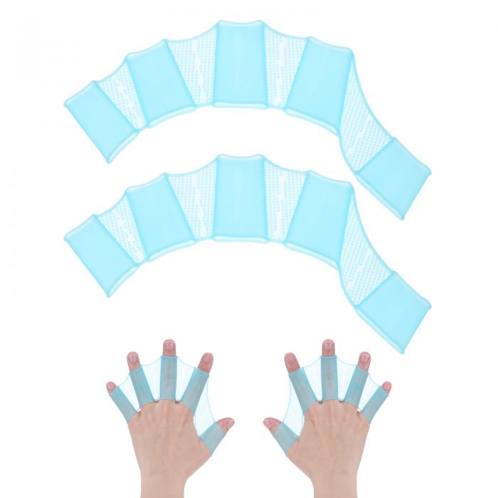 M METERXITY 1 ペアのシリコン製水泳手袋 ウェブ付きスイムグローブ ハーフフィンガー フロッグタイプ ..