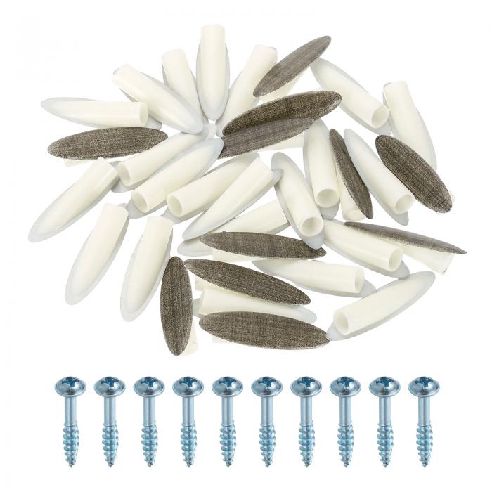 100個 プラスチックポケットホールプラグ 9mm スラント穴キャップ ポケットホールジグ木工ツールアクセ..