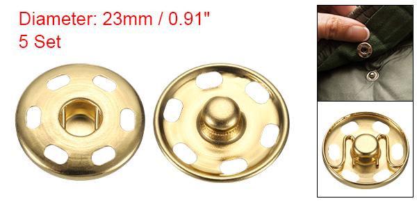 5セットの縫い付けスナップボタン23 mm金属スナップファスナーボタンファスナープレススタッドバックル 財布ハンドバッグ衣類製作用 金