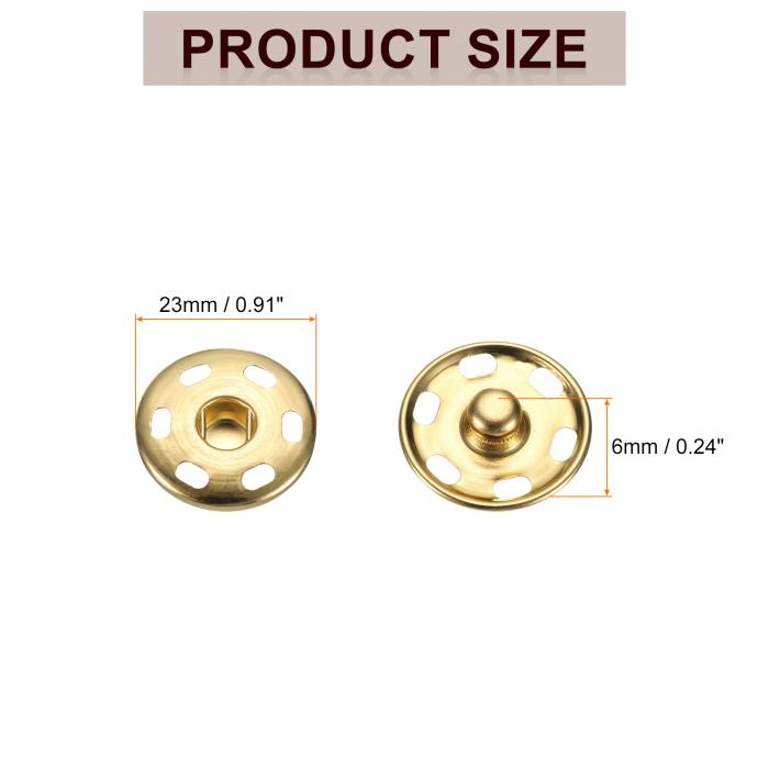 5セットの縫い付けスナップボタン23 mm金属スナップファスナーボタンファスナープレススタッドバックル 財布ハンドバッグ衣類製作用 金