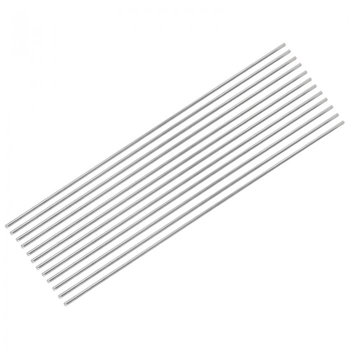 12個 1.5mm x 300mm 304ステンレス鋼棒 丸い金属実棒旋盤バー 産業用ストック DIYクラフト 車 ヘリコプ..
