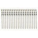 20セットの折り返しコードエンド、3.5mmの終端部クリンプキャップクラ スプチップ、レザーDIYクラフト用のネックレスブレスレット用のロブスタークローファスナ...