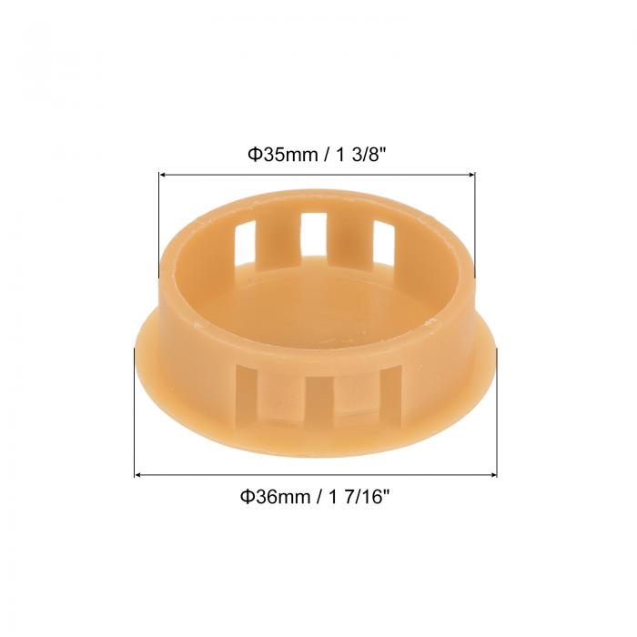 32個 32mm(1 1/4") オレンジ色のプラスチック製ホールプラグ フラッシュタイプのパネルホールプラグ エンドキャップ ロッキングホールチューブ 家具キャビネット用 [2]