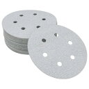 Hihaha サンドペーパーフック&ループ研磨シート150x150mm 白 180番目のラウンド効率的な研削および研磨自動車製造および修理木工作品