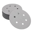 Hihaha サンドペーパーフック&ループ研磨シート150x150mm 白 400番目の円形効率的な研磨 自動車製造および修理 木工作品