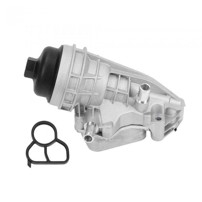 ACROPIX Volkswagenに対応 パサートジェッタゴルフGTIエンジンオイルクーラーフィルターハウジングアセンブリのアップグレード、Audiに対応 A3 A4 TT TTS 2006-2008用のガスケット付き、番号：06F115397K/06F115397J(2)