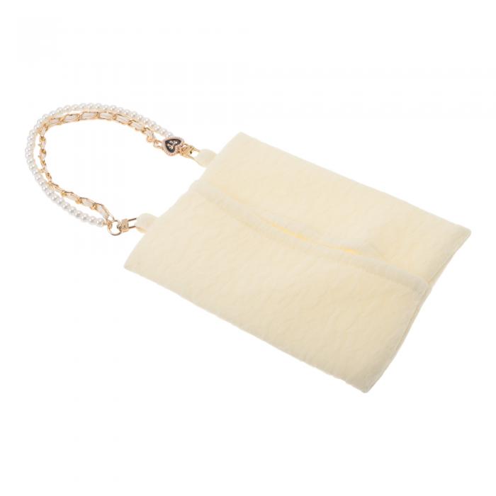 ACROPIX 車用 ティッシュホルダー 車用 ティッシュボックス オーガナイザー スモール パールネックレス..