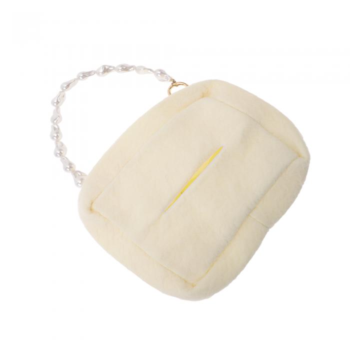 ACROPIX 車用 ティッシュホルダー 車用 ティッシュボックス オーガナイザー ビッグパールネックレス シ..