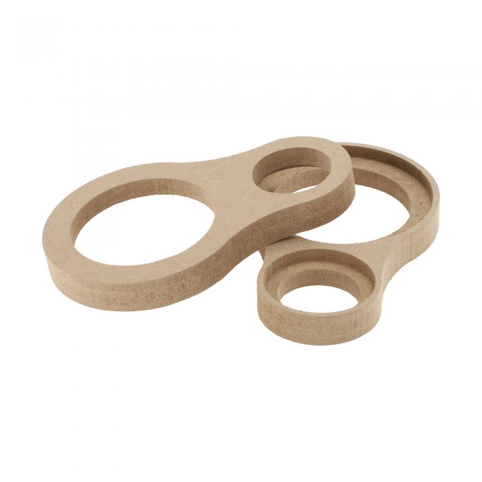 RATCHROLL 2個のユニバーサルスピーカースペーサーリングアダプターデュアルリング防水1.5