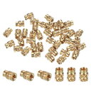 PATIKIL インサートナット M5x9.5 mm 埋め込みナット ネジ変換アダプター 家具 木工 DIY ジョイント 接合 補修用 真鍮製 100個(3)