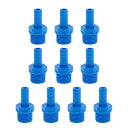 Hihaha プラスチックホースバーブフィッティング0.4" 1/2"G メススレッド ストレートパイプコネクター ブルー 10個