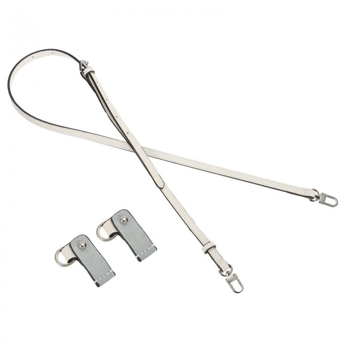 PATIKIL レザーショルダーストラップ、アジャスタブルパースストラップ交換キット クロスボディハンドバッグ シルバークラ スプ付き ミニトートバッグ用 シルバー