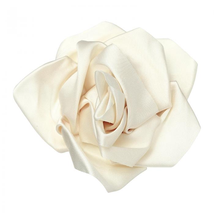 ローズフラワーブローチとピン、4.3インチのフラワーラペ ルピン、女性用ウェディングパーティーダンスドレススーツ衣類アクセサリー宝石ギフト(スタイル2ベージュ)