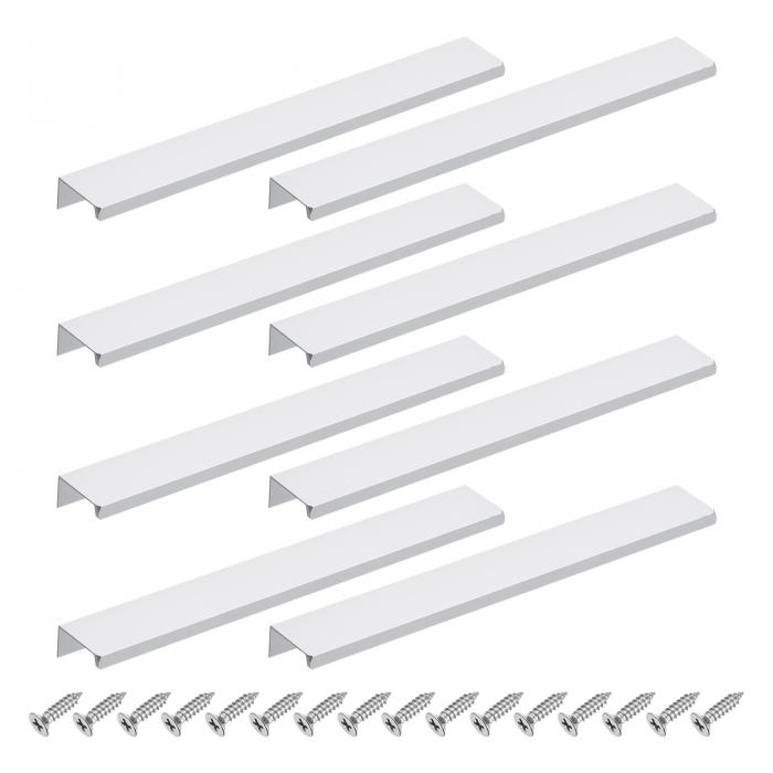 キャビネットフィンガーエッジプル 8個 250mm / 9.84 アルミニウム合金バックマウント隠しプルコンシー..