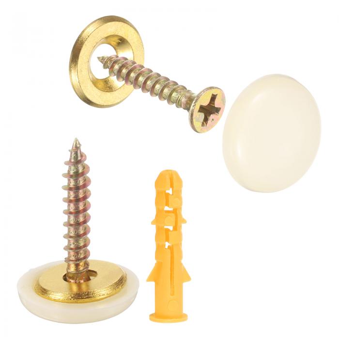 16個16.8mm装飾キャップカバーネイル 亜鉛合金スクリューカバーキャップミラー固定スクリュー ミラー ..