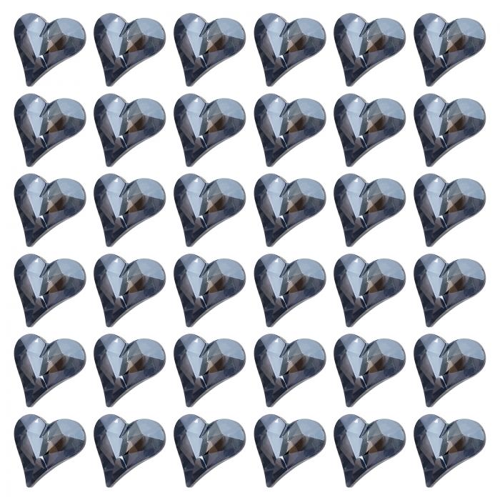 40個3DハートABグレーのネイルラインストーン12x13 mm K9ガラス水晶ラインストーンポイン トバック クルックハートジェムズネイル装飾アートDIY装飾...