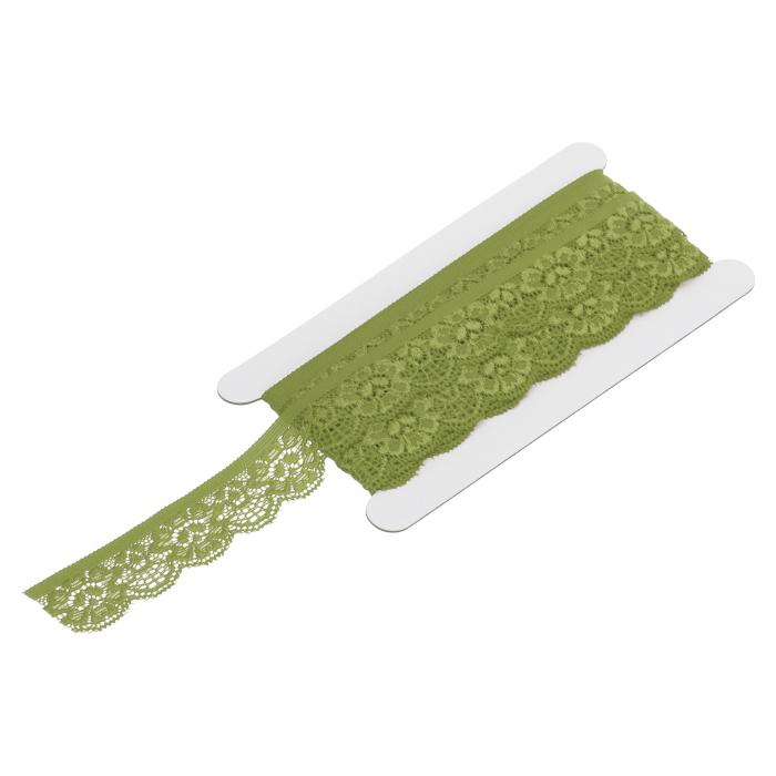 レーストリムヴィンテージクロシェ0.98" x 5ヤード グラス緑レースリボン DIYスクラっプブッキング衣類生地ウェディングデコレーションギフトラップ