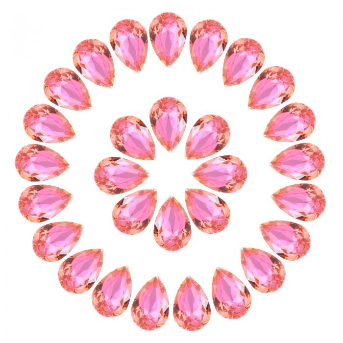 36個3Dティアドロップラインストーンダイヤモンドネイル装飾水晶ポイン トバックK9ガラスラインストーン水晶ジェム宝石メイキング クラフト 8x12mm ダーク...