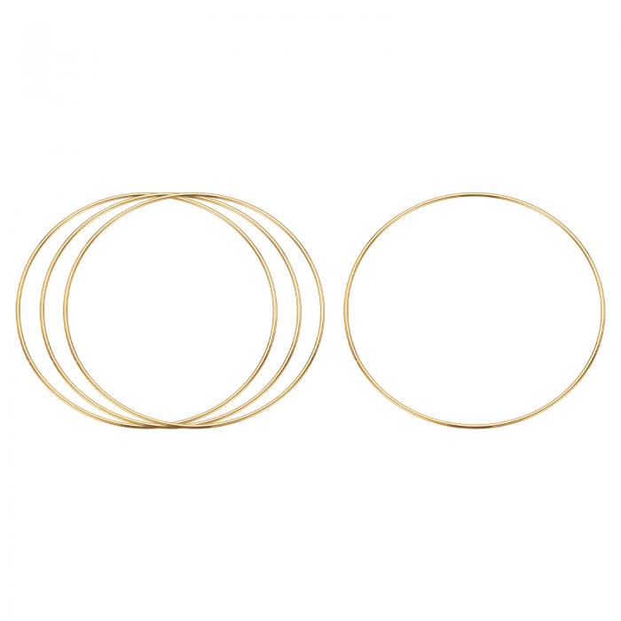 クラフト用メタルフープ4個 6.3インチドリームキャッチャーリングフローラルマクラメフープ ウェディン..