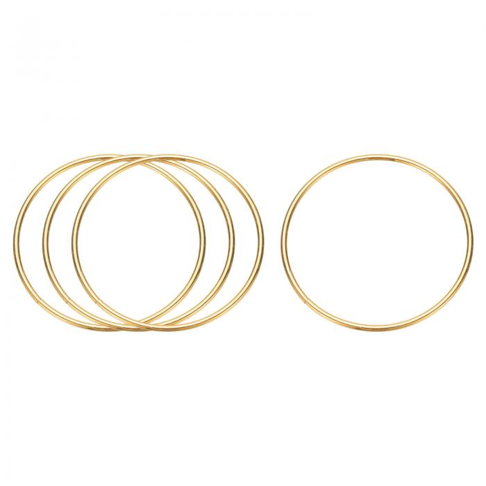 クラフト用メタルフープ4個 3.1インチドリームキャッチャーリングフローラルマクラメフープ ウェディン..