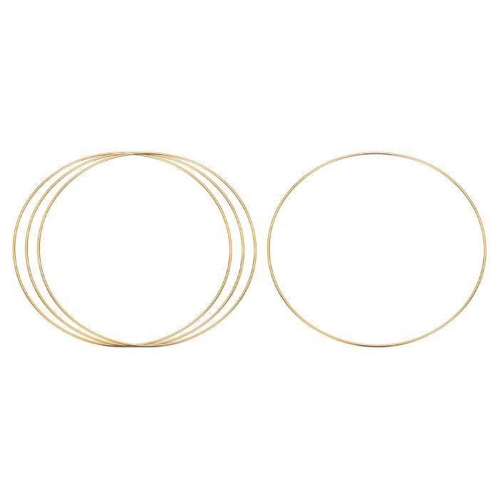 クラフト用メタルフープ4個 9.8インチドリームキャッチャーリングフローラルマクラメフープ ウェディン..