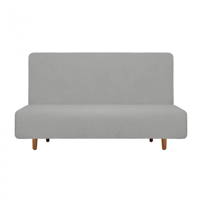 弾性ソファベッドカバー ポリエステル製ソファスリップカバー アームレストなし 居間用 長さ120-150cm..