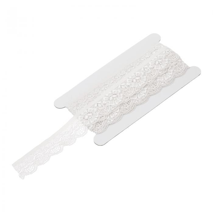 レーストリムヴィンテージクロシェ0.98" x 5ヤード ホワイトレースリボン DIY スクラっプブッキング 衣類 生地 結婚式 装飾 ギフト包装