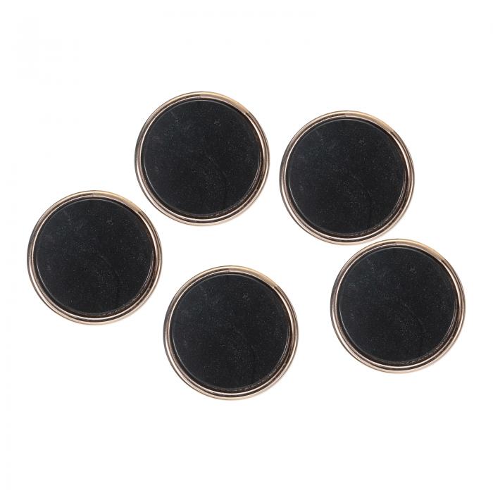 5個 34L 金ホワイトフェイクパールボタン 21mm 7/8" 直径 0.37" 厚さ プラスティック丸いボタン 交換用..