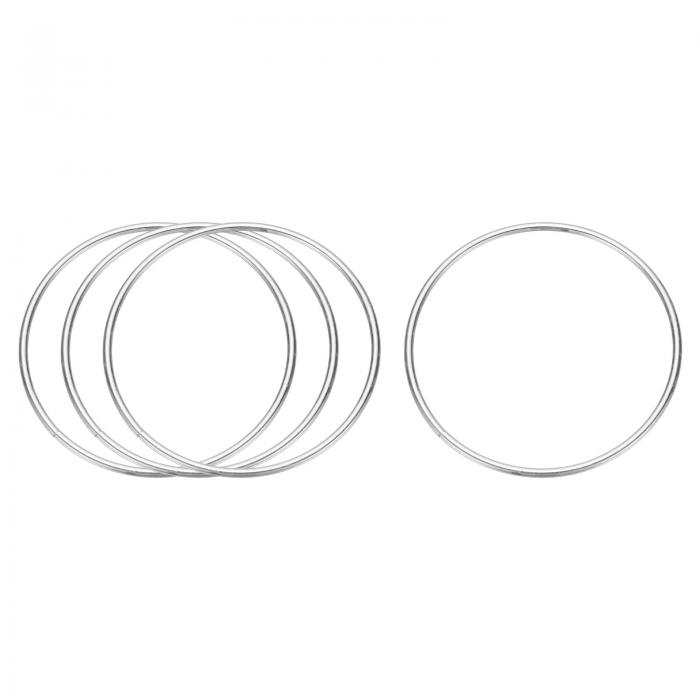 クラフト用メタルフープ4個 3.1インチドリームキャッチャーリングフローラルマクラメフープ ウェディン..