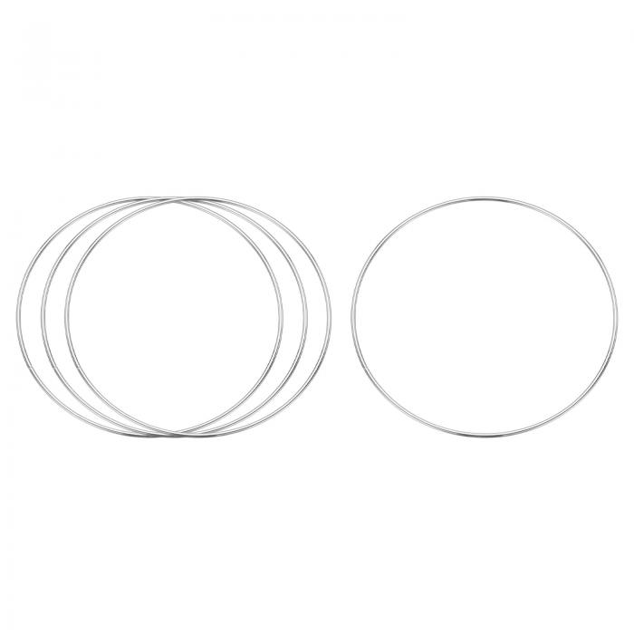 クラフト用メタルフープ4個 6.3インチドリームキャッチャーリングフローラルマクラメフープ ウェディン..