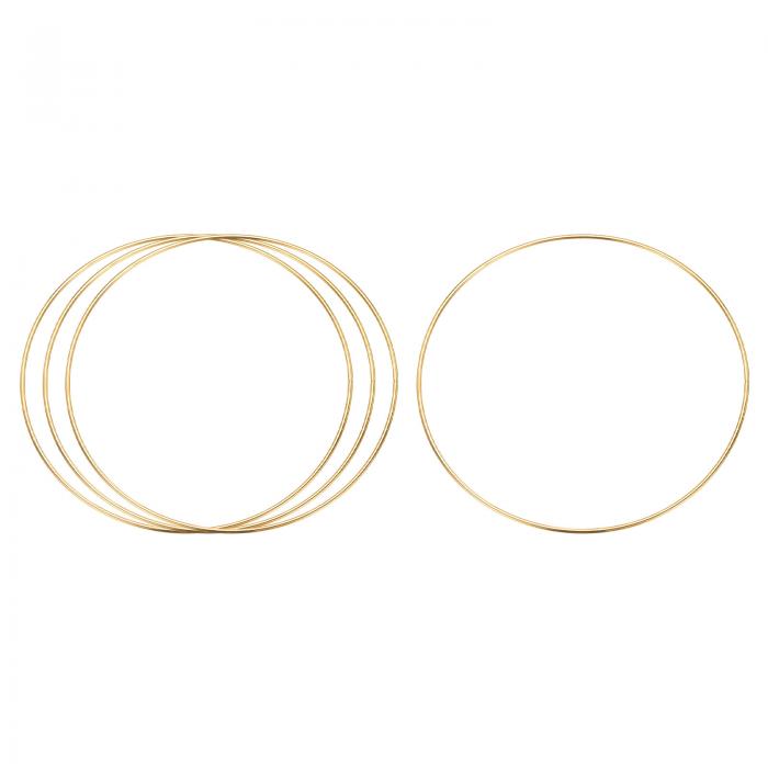 クラフト用メタルフープ4個 7.5インチドリームキャッチャーリングフローラルマクラメフープ ウェディン..