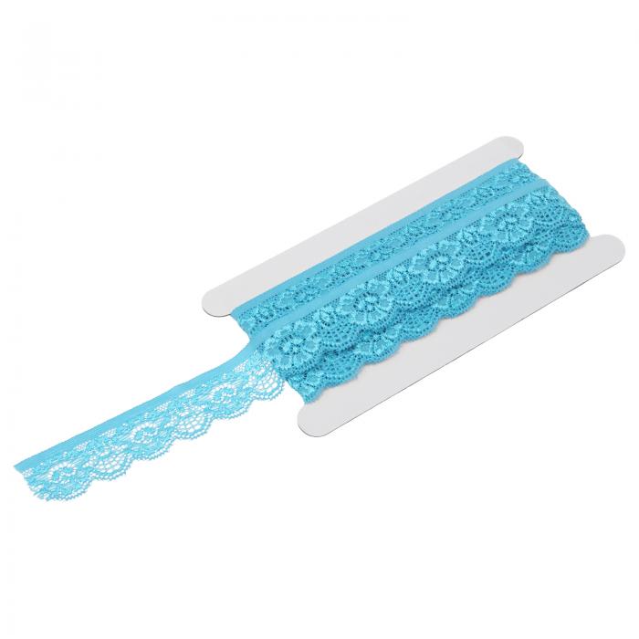 レーストリムヴィンテージクロシェ0.98" x 5ヤードブルーレースリボンDIYスクラっプブッキング衣類生地ウェディングデコレーションギフト包装