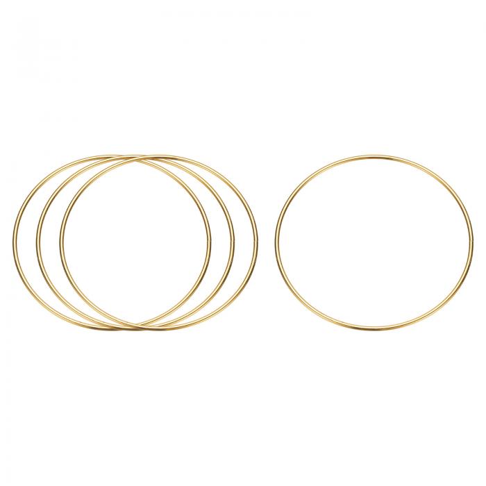 クラフト用メタルフープ4個 4.7インチドリームキャッチャーリングフローラルマクラメフープ ウェディン..